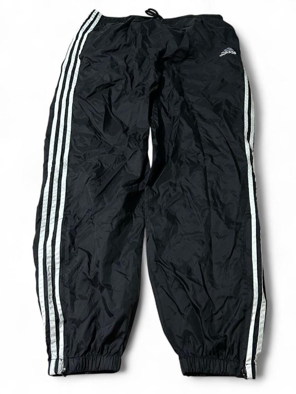 Vintage 90s Adidas Baggy Jogger Track Pants Black Size Large